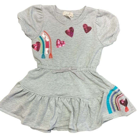 NWT Peek 18mo Girls Short Sleeve Sequin Dress - Picture 1 of 4